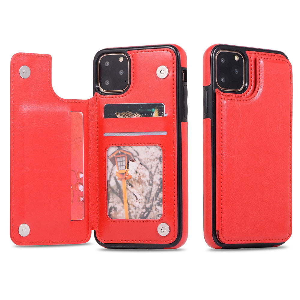 HKM-560403 Protective Leather Case for iPhone XS with All-Inclusive Edge Design