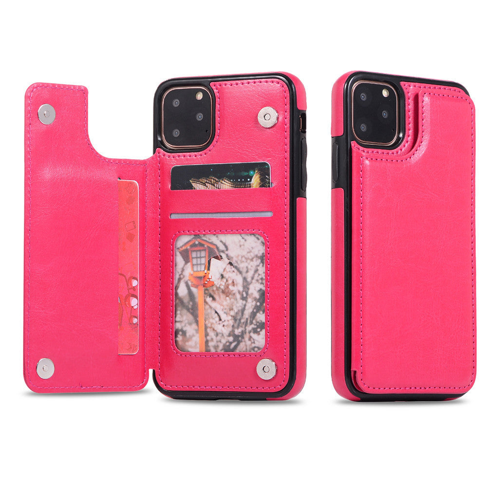 HKM-560403 Protective Leather Case for iPhone XS with All-Inclusive Edge Design