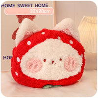 HKM-560467 Two-in-One Plush Throw Pillow & Small Blanket Set - Various Cute Designs