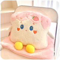 HKM-560467 Two-in-One Plush Throw Pillow & Small Blanket Set - Various Cute Designs