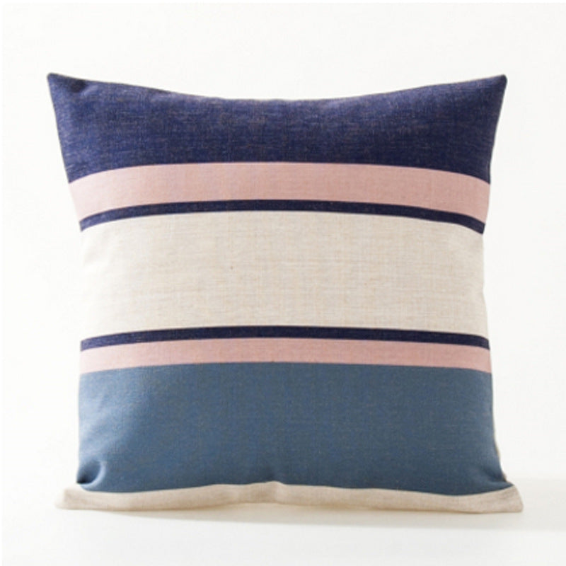 HKM-560531 Nordic Geometry Cotton and Linen Pillowcase - 45x45cm Abstract Design