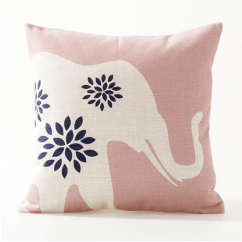 HKM-560531 Nordic Geometry Cotton and Linen Pillowcase - 45x45cm Abstract Design