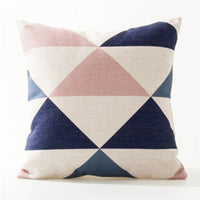 HKM-560531 Nordic Geometry Cotton and Linen Pillowcase - 45x45cm Abstract Design