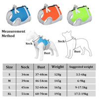 HKM-560659 Pet Cool Vest for Dogs – Ice Silk Casual Traction Clothing in Sky Blue, Orange, Fluorescent Green, Sizes S-XL