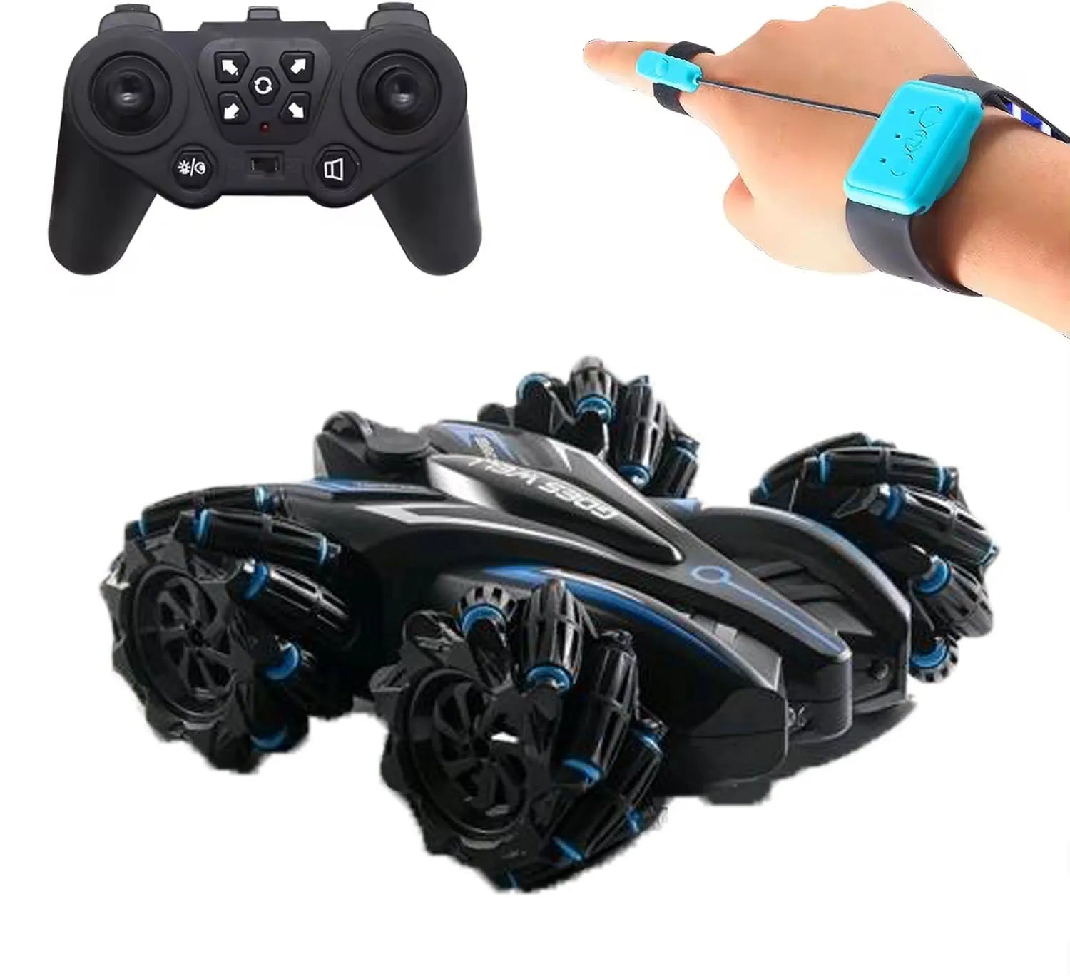 HKM-560723 Double-Sided 2.4G Remote Control Stunt Car with Lighting and Hand Gesture Sensing, 360-Degree Rotation, 4x4 RC Vehicle