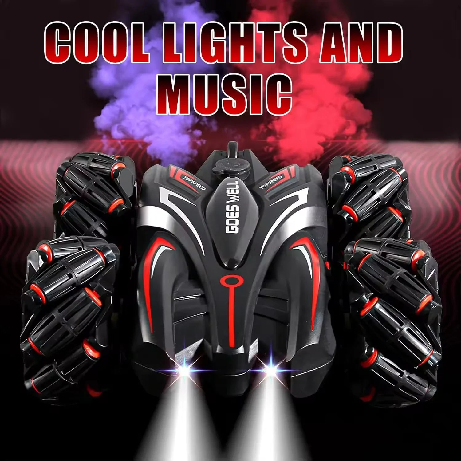 HKM-560723 Double-Sided 2.4G Remote Control Stunt Car with Lighting and Hand Gesture Sensing, 360-Degree Rotation, 4x4 RC Vehicle