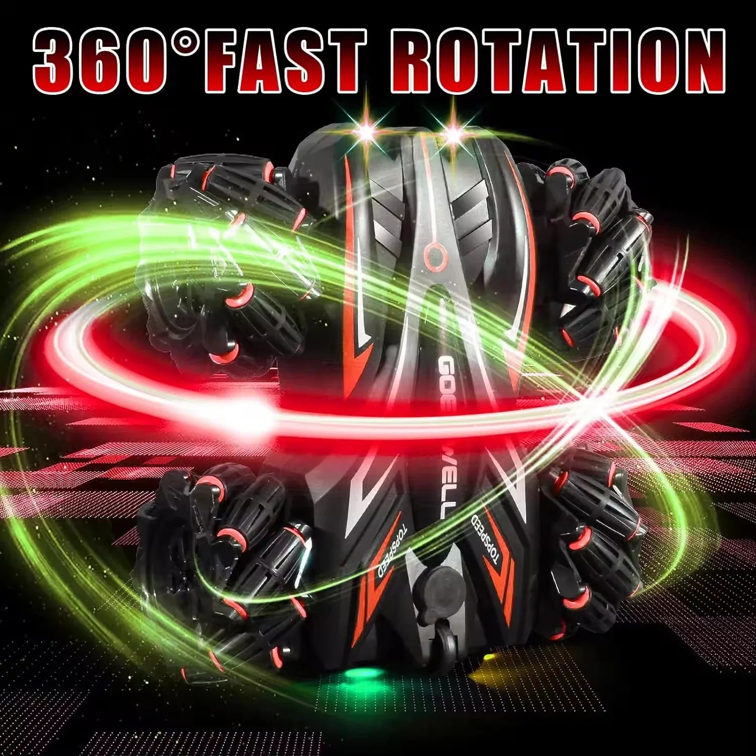 HKM-560723 Double-Sided 2.4G Remote Control Stunt Car with Lighting and Hand Gesture Sensing, 360-Degree Rotation, 4x4 RC Vehicle