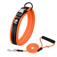 HKM-561171 Reflective Adjustable Pet Collar and Leash Set in Various Colors