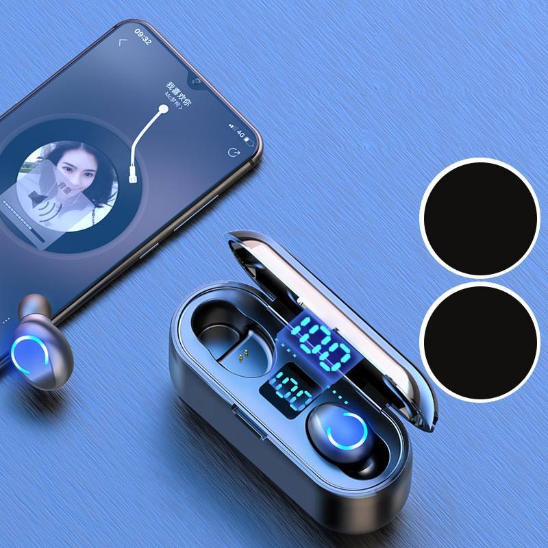 HKM-561363 Wireless 5.0 Binaural TWS Bluetooth Earbuds with Battery Display and Voice Control