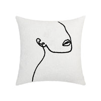 HKM-561427 Nordic Style Solid Color Embroidered Pillowcase 45x45cm