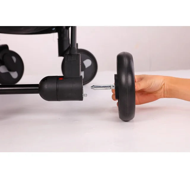 KTX-561491 Durable Baby Stroller with Aluminium Alloy Frame and PU Zipper Handle Cover for Extended Use