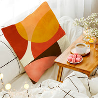 HKM-561683 Geometric Abstract Pattern Sofa Backrest Cushion Cover - Peach Skin Material, 45x45cm