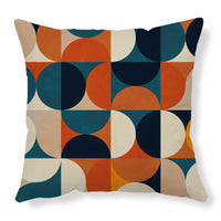 HKM-561683 Geometric Abstract Pattern Sofa Backrest Cushion Cover - Peach Skin Material, 45x45cm