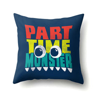 HKM-561747 Dinosaur Icon Polyester Throw Pillow Cover - Single-Sided Cushion Case, 45cm