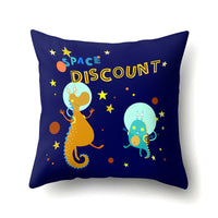 HKM-561747 Dinosaur Icon Polyester Throw Pillow Cover - Single-Sided Cushion Case, 45cm