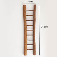 HKM-561747 Miniature Wooden Ladder for Christmas Tree Decor and Holiday Crafts
