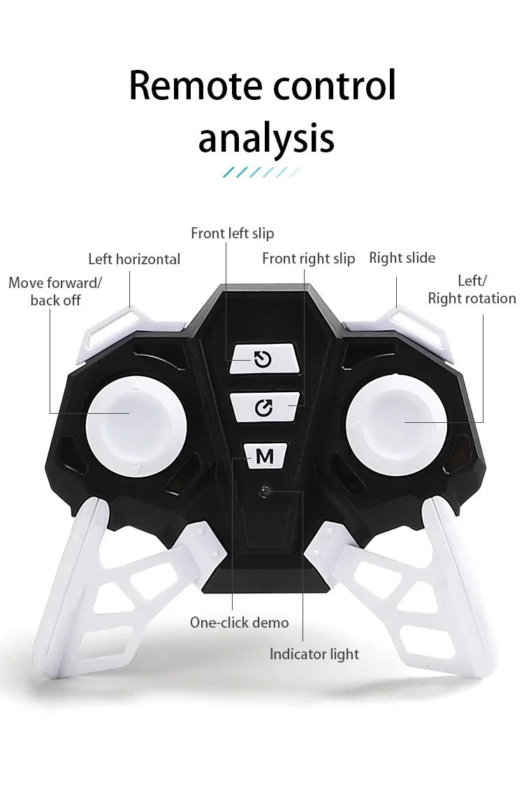 HKM-561875 2.4GHz Double Sided RC Stunt Car with 360° Rotation and Drifting – Remote Control Toy for Kids