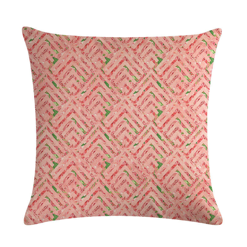HKM-562003 Floral Cotton Linen Cushion Cover - 45x45cm Pillowcase in Multiple Colors