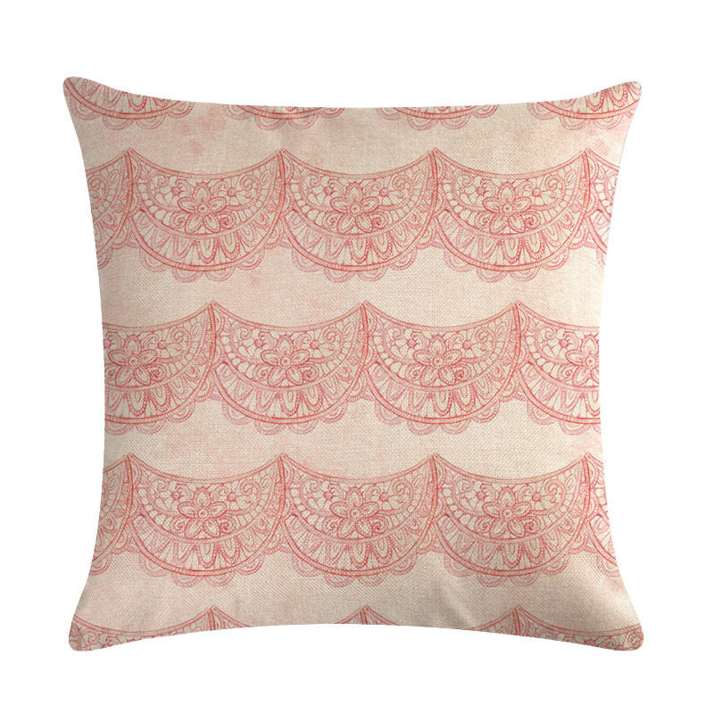HKM-562003 Floral Cotton Linen Cushion Cover - 45x45cm Pillowcase in Multiple Colors