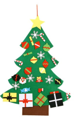 HKM-562067 Felt Christmas Tree Kit for Kids - DIY Holiday Decoration, 90cm