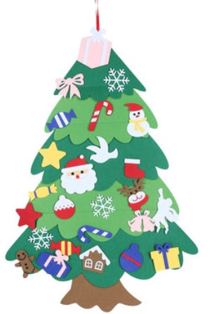 HKM-562067 Felt Christmas Tree Kit for Kids - DIY Holiday Decoration, 90cm