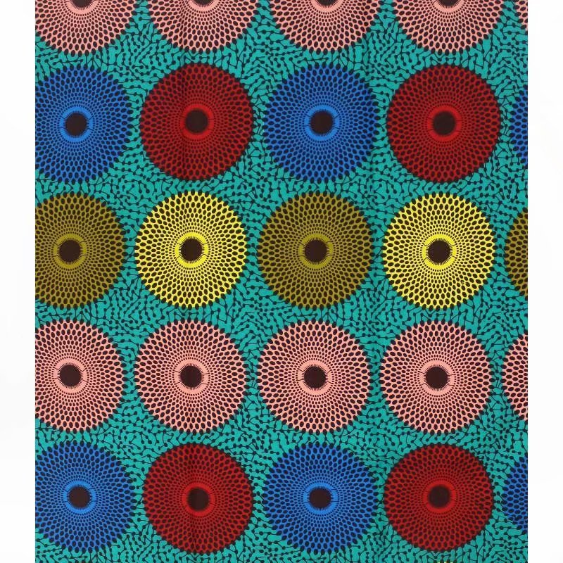 KTX-562131 African Batik Fabric - 6 Yards, 100% Polyester, 113 cm Wide