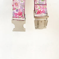 HKM-562323 Durable Purple Flower Metal Buckle Dog Collar - Multiple Sizes Available
