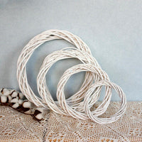 HKM-562387 Christmas Wicker Rattan Decoration Wreath Floral Garland - Available in 10cm, 20cm, 30cm