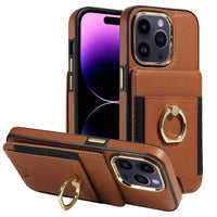 HKM-562707 Universal Leather Wallet Phone Case with Magnetic Closure and Stand Function for iPhone Models