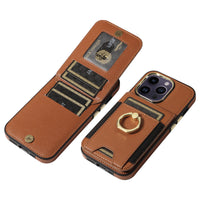 HKM-562707 Universal Leather Wallet Phone Case with Magnetic Closure and Stand Function for iPhone Models