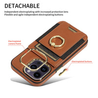 HKM-562707 Universal Leather Wallet Phone Case with Magnetic Closure and Stand Function for iPhone Models