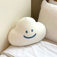HKM-562771 Soft Cloud Pillow Cushion - White Plush Cushion in Fashion Casual Style, 40x33x15cm