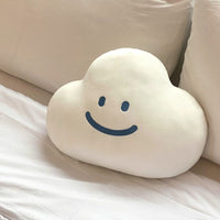 HKM-562771 Soft Cloud Pillow Cushion - White Plush Cushion in Fashion Casual Style, 40x33x15cm
