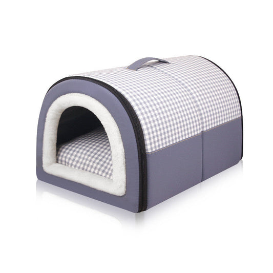 HKM-562899 Cozy Winter Thermal Semi-Enclosed Pet Bed for Dogs - Four Sizes Available