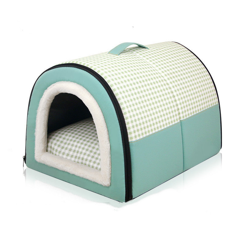 HKM-562899 Cozy Winter Thermal Semi-Enclosed Pet Bed for Dogs - Four Sizes Available