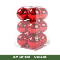 HKM-562899 Electroplated Plastic Christmas Ornament Ball Set - 12 Pack Each in Various Sizes and Finishes