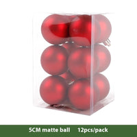 HKM-562899 Electroplated Plastic Christmas Ornament Ball Set - 12 Pack Each in Various Sizes and Finishes