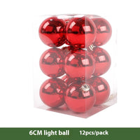 HKM-562899 Electroplated Plastic Christmas Ornament Ball Set - 12 Pack Each in Various Sizes and Finishes