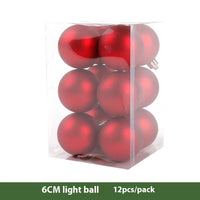 HKM-562899 Electroplated Plastic Christmas Ornament Ball Set - 12 Pack Each in Various Sizes and Finishes