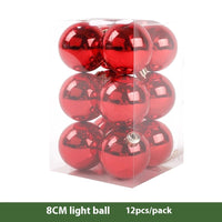 HKM-562899 Electroplated Plastic Christmas Ornament Ball Set - 12 Pack Each in Various Sizes and Finishes
