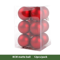 HKM-562899 Electroplated Plastic Christmas Ornament Ball Set - 12 Pack Each in Various Sizes and Finishes