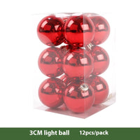 HKM-562899 Electroplated Plastic Christmas Ornament Ball Set - 12 Pack Each in Various Sizes and Finishes