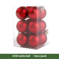 HKM-562899 Electroplated Plastic Christmas Ornament Ball Set - 12 Pack Each in Various Sizes and Finishes