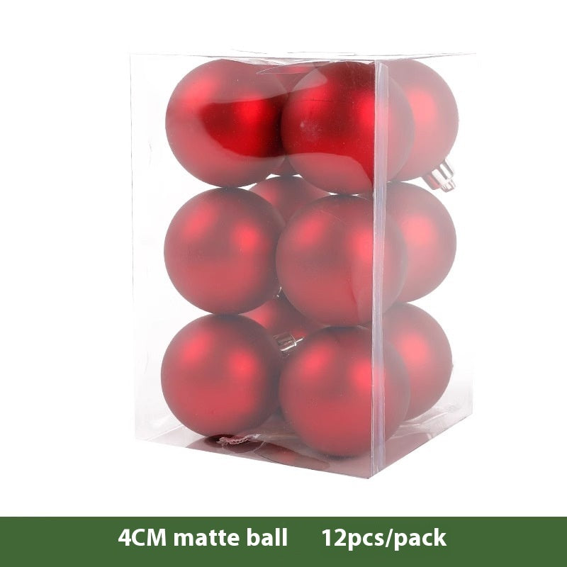 HKM-562899 Electroplated Plastic Christmas Ornament Ball Set - 12 Pack Each in Various Sizes and Finishes