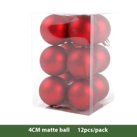 HKM-562899 Electroplated Plastic Christmas Ornament Ball Set - 12 Pack Each in Various Sizes and Finishes