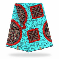 HKM-563283 African Cotton Batik Fabric, 6 Yards, Plant Print - Versatile Material for Apparel and Home Decor