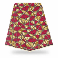 HKM-563283 African Cotton Batik Fabric, 6 Yards, Plant Print - Versatile Material for Apparel and Home Decor