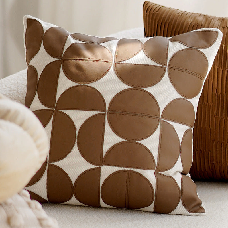 HKM-563411 Cream Color Advanced Retro Style Knotted Pillow Cover - Square, 45x45cm, Various Unique Patterns