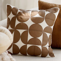 HKM-563411 Cream Color Advanced Retro Style Knotted Pillow Cover - Square, 45x45cm, Various Unique Patterns
