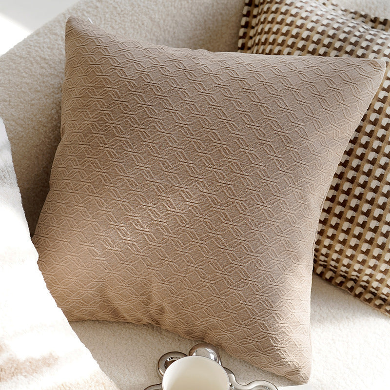 HKM-563411 Cream Color Advanced Retro Style Knotted Pillow Cover - Square, 45x45cm, Various Unique Patterns